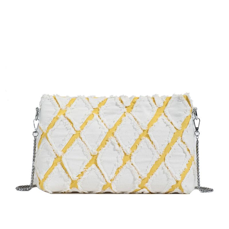 Denim small bag women's 2025 spring and summer new Korean version of fashion diamond shoulder bag casual versatile envelope bag