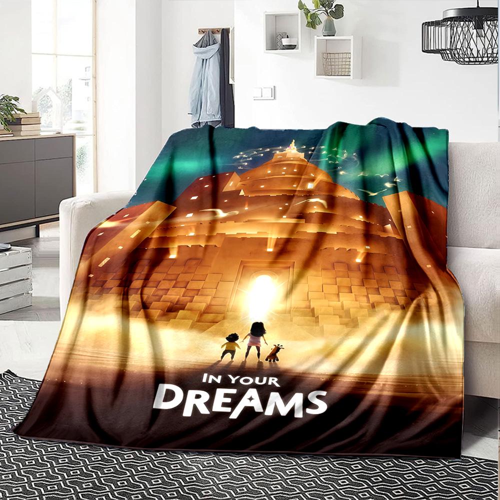 1pc Blanket - movie In Your Dreams Print Design,Lightweight Blanket for Sofa,Bed- Soft &Warm,Gift for All Seasons