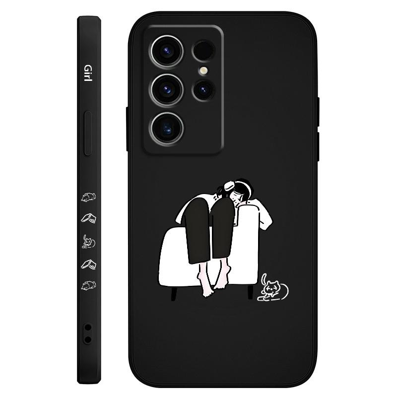 Чехол для телефона 'Пара на диване' для Samsung Galaxy S25 S24 S23 S22 S21 S20 S10 S10E Ultra Plus FE Note 20 Ultra Plus