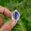 Birthday Gift For Her Natural Sodalite Promise Adjustable Ring 925 Silver