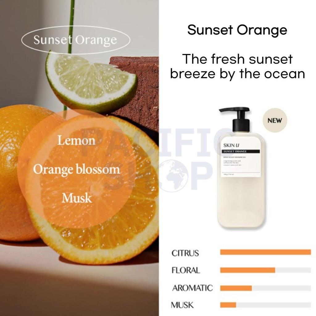 [Skin U] Inno Scent Shower Gel 500g (Sunset Orange, Eau De Floral)