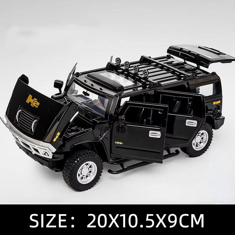 1:24 Игрушка Модель из сплава Mitsubishi Delica H2 Литая машина Открывающиеся двери со звуком и светом Инерционная Миниатюрный автомобиль Подарок на день рождения для мальчика