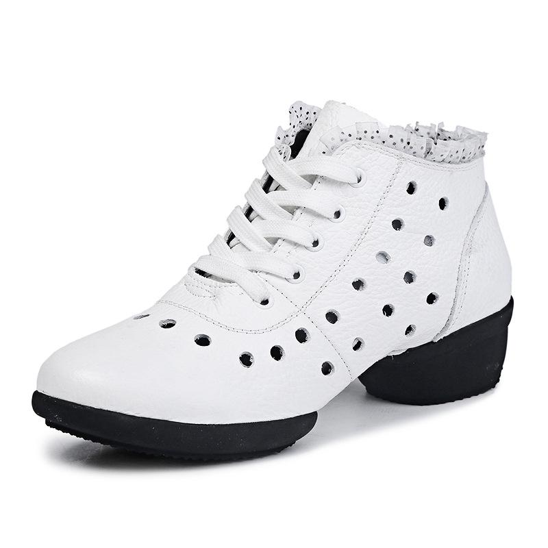 Женские танцевальные туфли из натуральной кожи с мягкой подошвой, женская танцевальная обувь, танцевальная обувь для учителей, танцевальная обувь для бальных джазовых и современных танцев