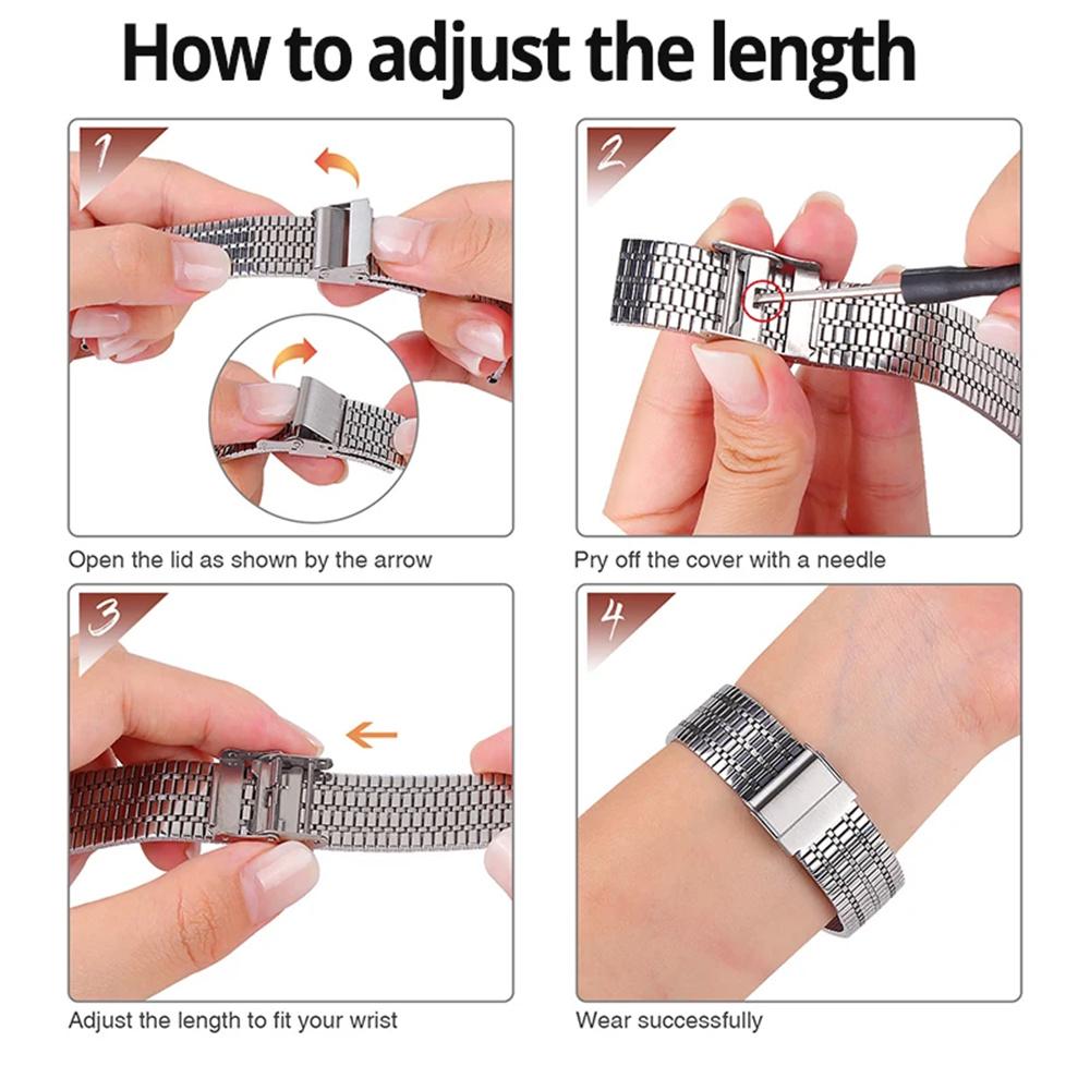 For Xiaomi Redmi Watch 5/4 Integrated Watch Band with Metal Watch Frame 7-Bead Double Clasp Stainless Steel Strap