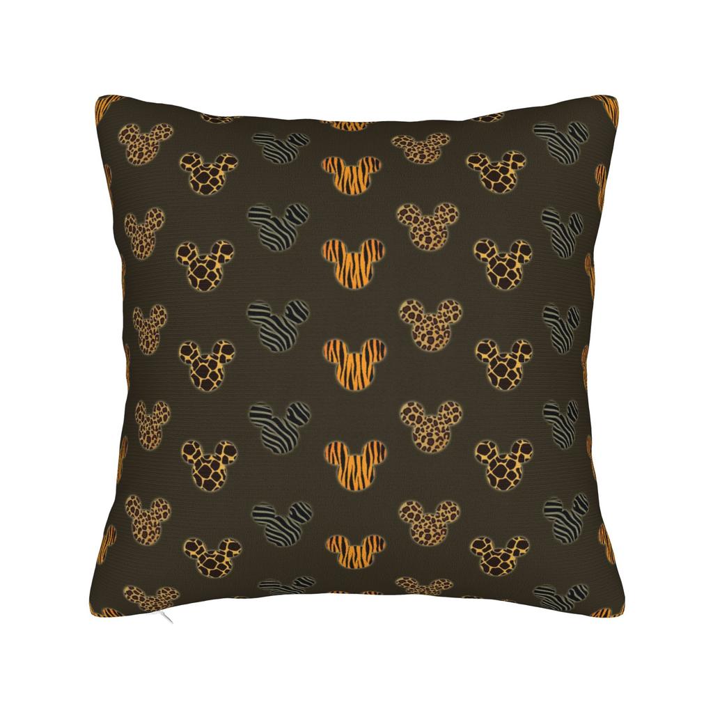 Mickey and Minnie Mouse Pillowcase Polyester Cushion Cover Gift Cute Cartoon Throw Pillow Case Cover Seater Zippered 45*45cm