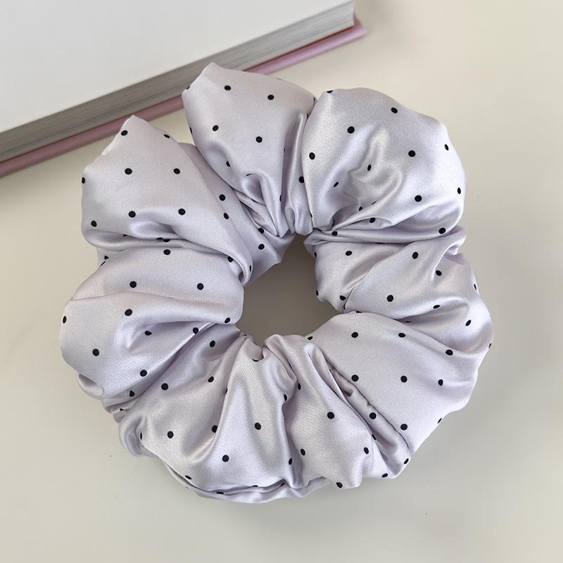 Girl Sweet Polka Dots Flowers Hair Scrunchies Solid Color Soft Filling Headbands Womens Classy Versatile Head Rope Hair Tie New