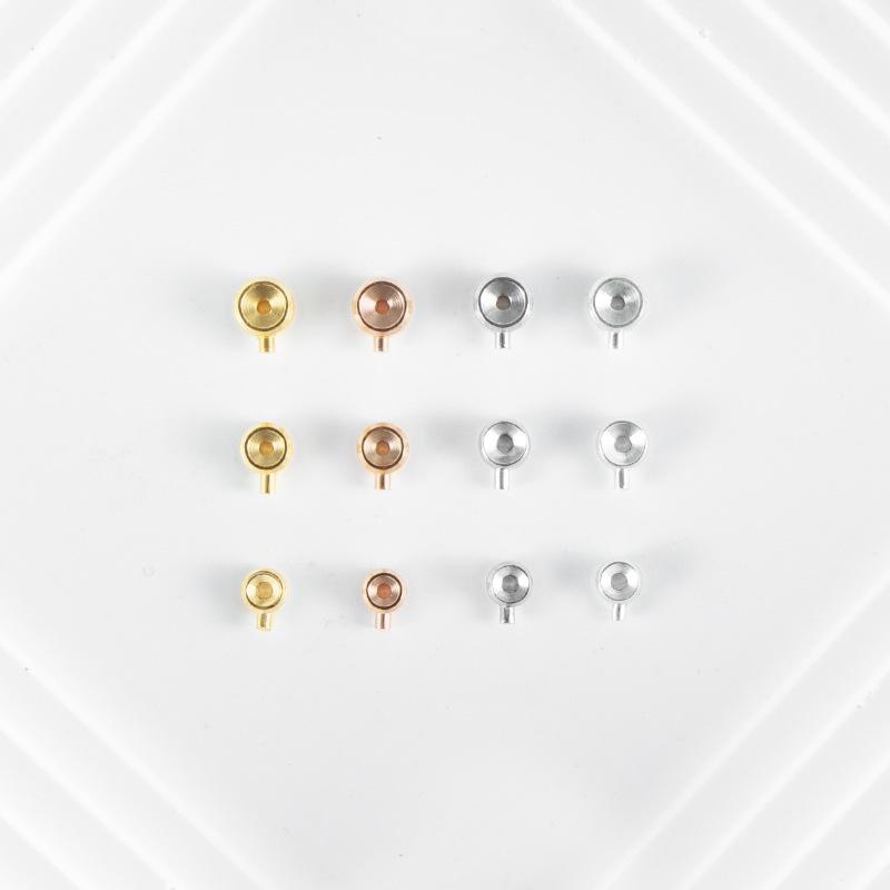 Hot Sale Sterling Silver 925 Bead Ball Plunger Beaded Bracelet Necklace Accessories Fixed Clips DIY Jewelry Components