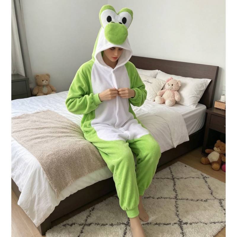 Детский мультяшный комбинезон-пижама Yoshi из полиэстера для Хэллоуина и косплея