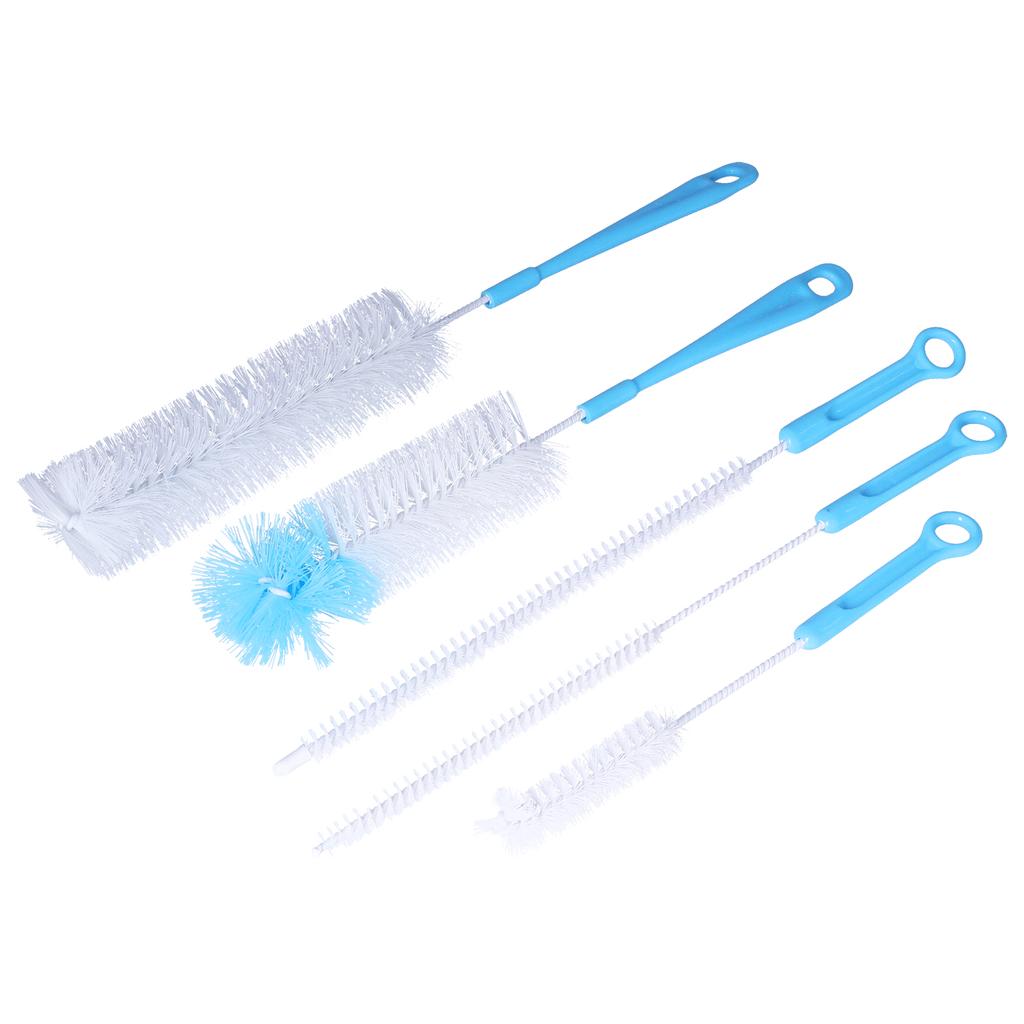 Щетка для чистки бутылок с водой, 5 шт., длинная ручка, щетка для чистки бутылок с узким горлышком, детских бутылочек для кофе
