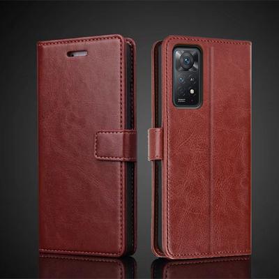 Чехол-держатель для карт из кожи для Xiaomi Redmi Note 11 Pro 4G 5G 11e Pro 11s Global Version Pu Leather Wallet Flip Cover Fundas Coque
