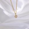 Ожерелье-сердце с камнем-талисманом из нержавеющей стали для женщин, цепочка золотого цвета, ожерелье-сердце, свадебное украшение, подарок на день рождения, Bijoux Femme