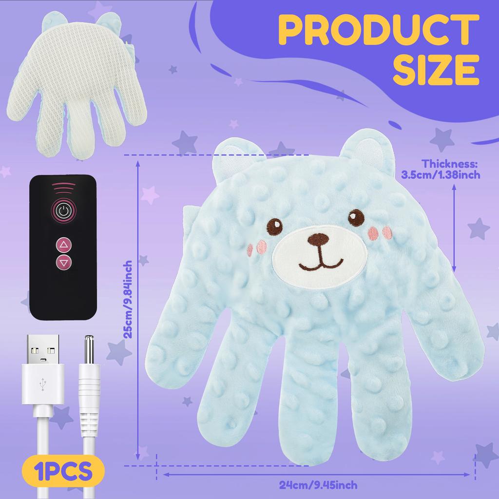 Помощь для сна новорожденных Успокаивающая ручная перчатка Успокаивающая ручная подушка для ребенка Успокаивающая игрушка Успокаивающая рука Электрическая игрушка для похлопывания для сна ребенка
