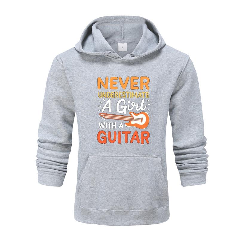 Осенне-зимняя новая персонализированная одежда с принтом гитары, толстовка для мужчин и женщин, пуловер для любителей бега, спортивная толстовка с капюшоном