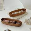 Retro S/M/L Jewelry Storage Box Walnut Large Capacity Entrance Key Organizer Boat Shape Desktop Storage Box