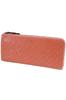 Длинный кошелек на молнии из натуральной кожи розового цвета Г-образный женский DA-30654-32