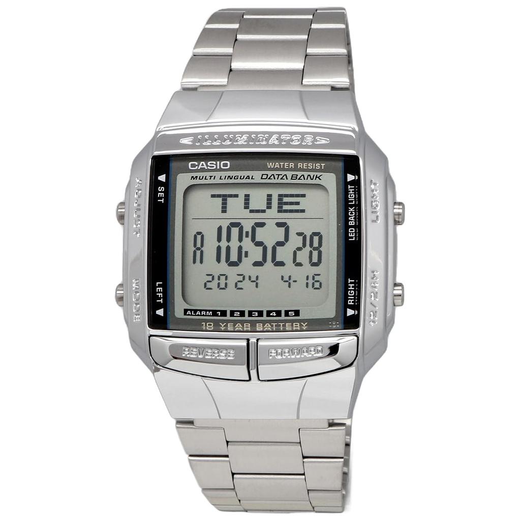 Casio CASIO Data Bank Telememo 30 Digital Watch DB-360-1A Men's Silver Overseas Model [Item]