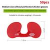 50Pcs Red Plastic Chicken Glasses Pheasant Anti-Pecking Goggles Glasses With Bolt Protect Poultry Supplies Hens Farm Accessories