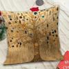 Gustav Klimt Tree Of Life Pillow Cover Art Nouveau Gold Print Classic Painting Cushion Case For Sofa Bed Couch