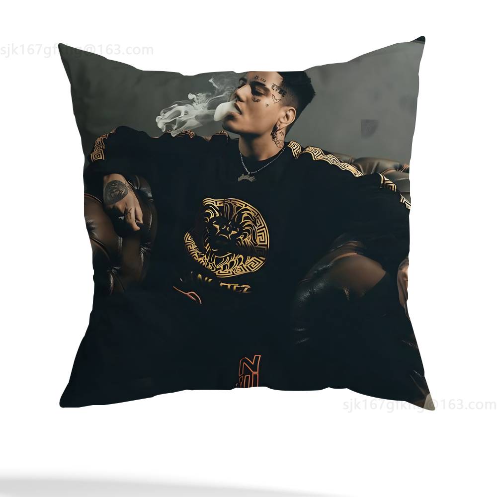D-Duki Rapper Pillow Case Sofa Living Room Bedroom Headboard Backrest Cushion Square Cushion Nap Time