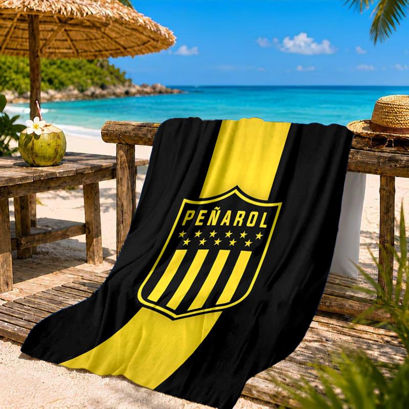 Penarol Football Club Emblem Beach Towel, Quick-drying, Easy to Care for, Suitable for Both Fitness and Beach Vacations,Sports Essential