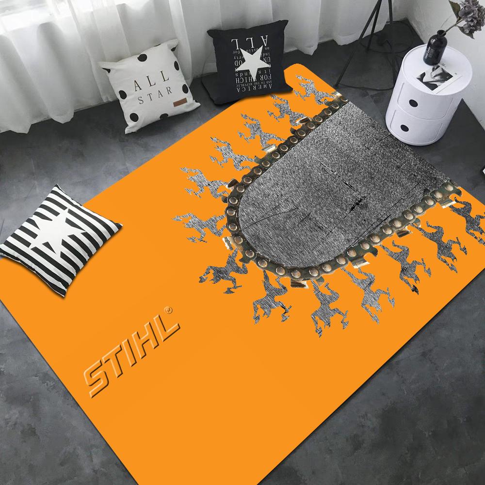 Коврик придверный с логотипом Stihl, Детская комната, Украшение спальни, Балкон, Противоскользящий коврик, Гостиная, Бытовые ковры