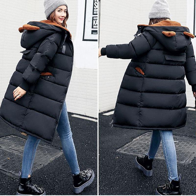 Printing Winter  New Plus Size Padded Cold-Proof Warm Coat Medium Long High-Grade Ladies Down Cotton-Padded Jacket