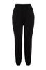 Women's Style Plus Size Black Jogger Leg Elastic Knitted Sweatpants