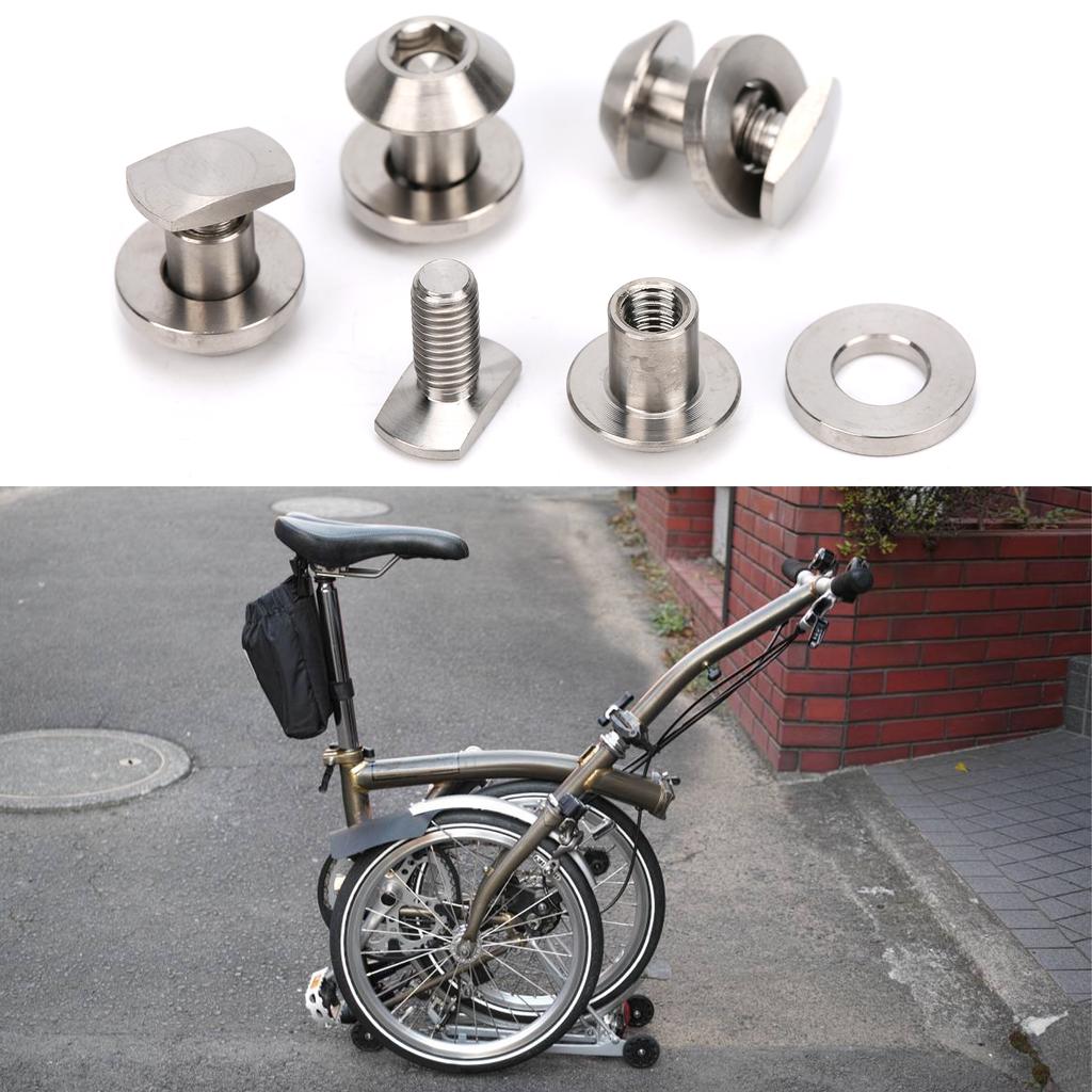 Titanium Alloy Disc Brake Bolt Nut Set for Brompton Folding Bike Modified Accessory J Type