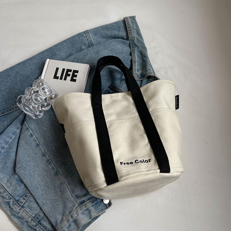Холщовая сумка, портативная сумка через плечо большой емкости, женская большая сумка