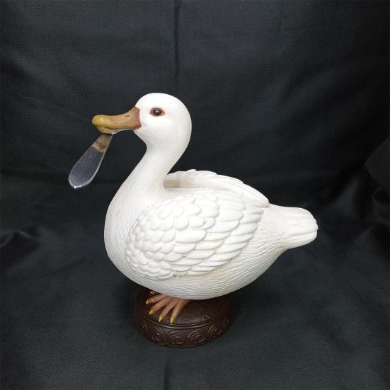1/2Pcs Magnetic Beak Duck Statue Key Holder Resin Duck Figurine Key Hanger Home Office Animal Sculpture Desktop Decoration Ornament