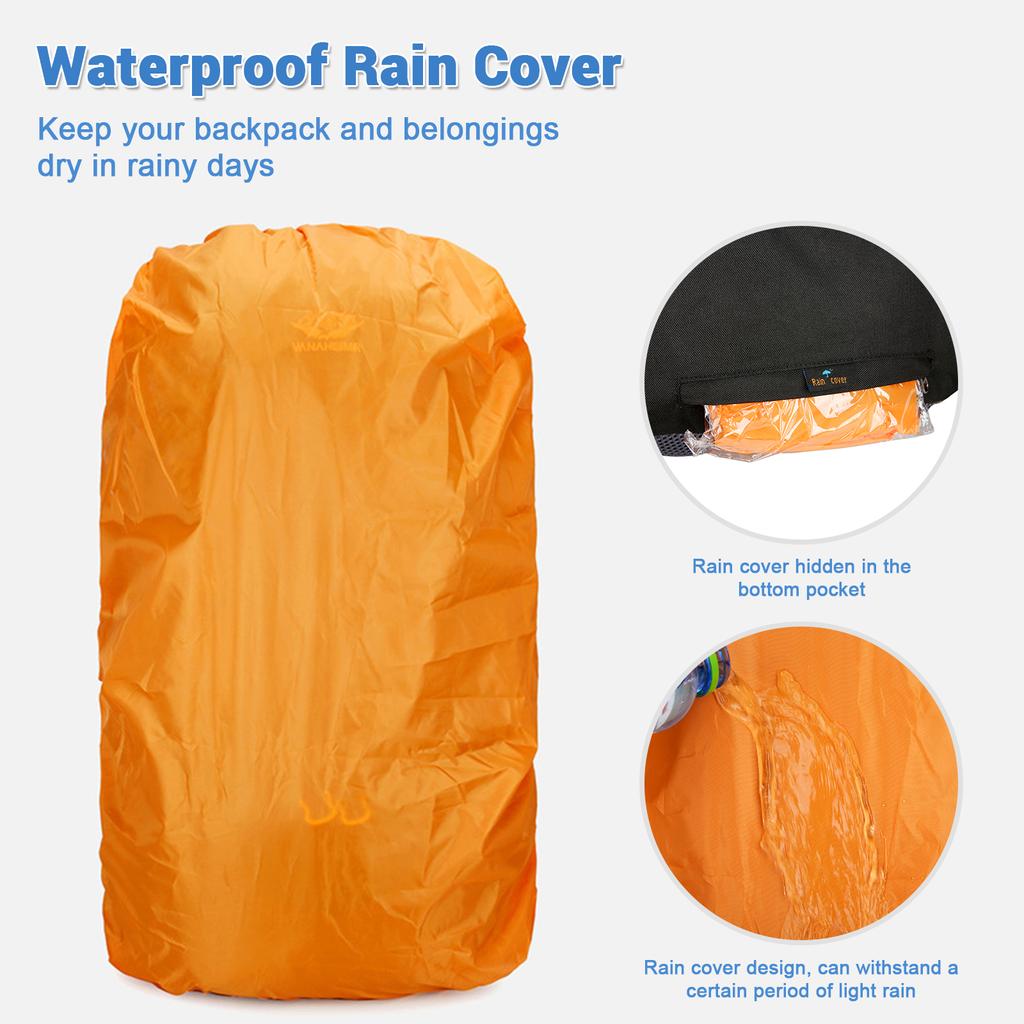 50л походный рюкзак водонепроницаемый походный рюкзак с дождевиком дорожная сумка с обувью