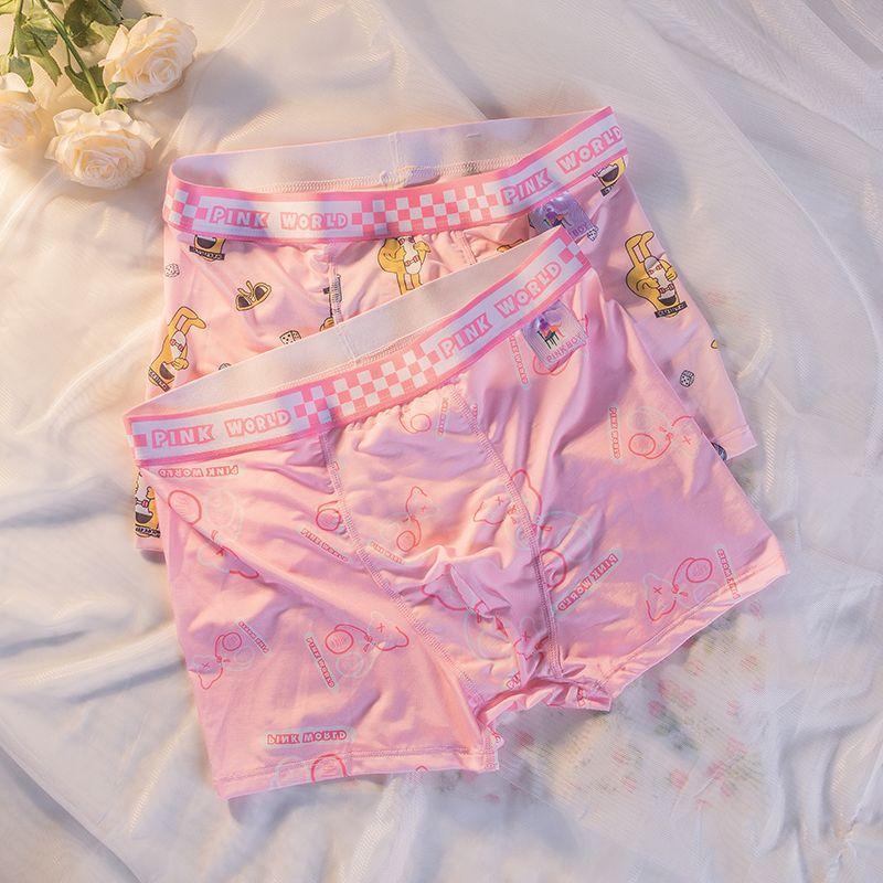 Милое мужское нижнее белье, шорты из ледяного шелка, антибактериальные летние трусы-боксеры с разрезами