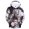 Kimetsu No Yaiba Demon Slayer Men's and Women's 3D Print Sweatshirts Casual Kids Hoodies for Boys Girls Pullover Anime Coat 6XL