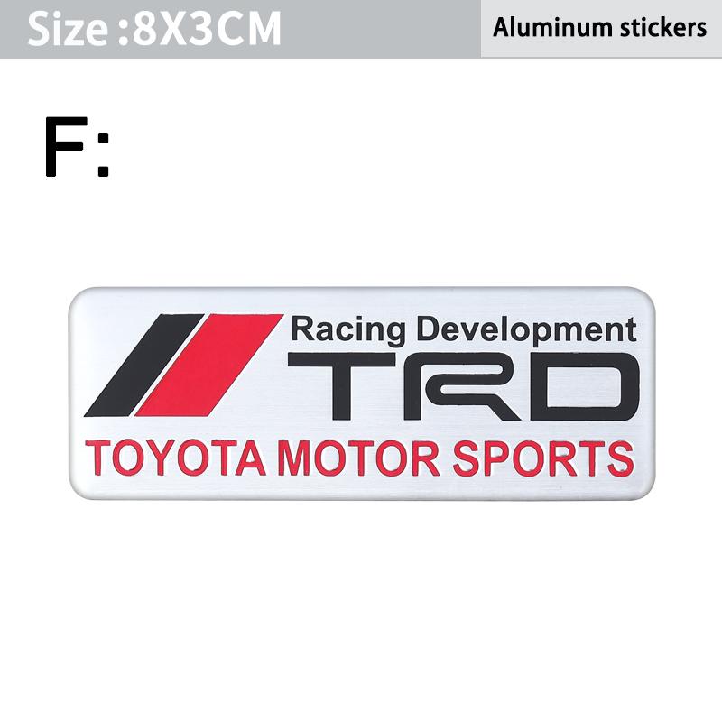 Tyre Valve Core 1Pcs Car Badge Sticker Toyota Auto Trunk Metal Stickers For Toyota Gazoo Racing TRD Corolla Yaris Chr Auris