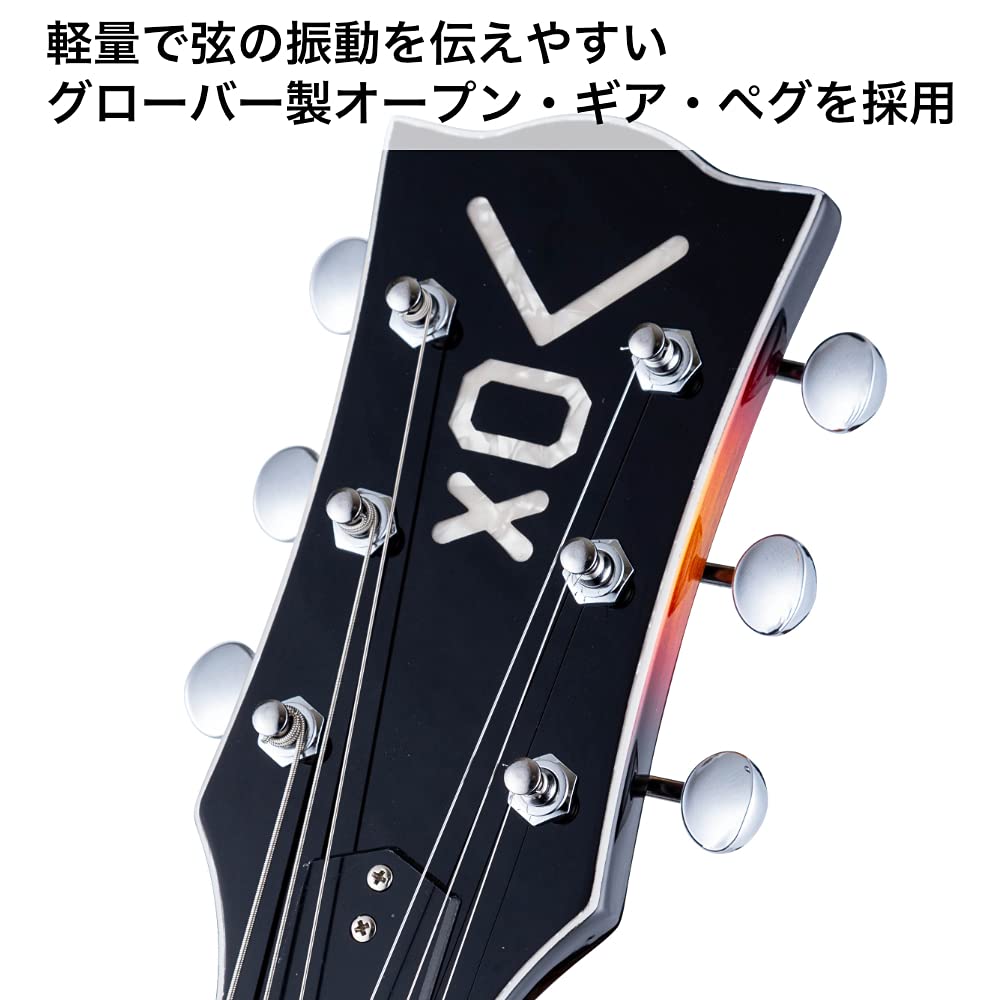 VOX Electric Guitar with 3 Single PUs Bobcat S66 Cherry Red Semi-Hollow