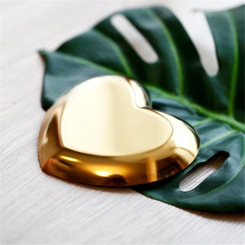 Heart Shaped Jewelry Serving Plate Metal Tray Storage Decoration Ornaments Arrange Fruit Tea Tray Home Decoration