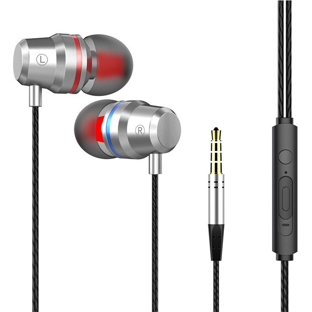 G 2 Wired Headset In-ear With Microphone Metal 9D Heavy Bass Fone  Ouvido Com Fio With Volume Control Phone Call Handsfre
