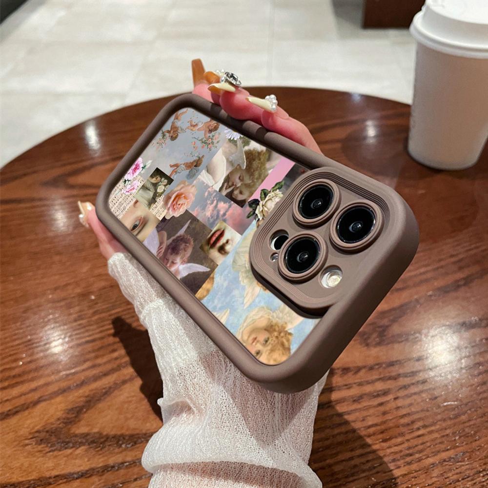 Мягкий чехол из ТПУ с ангельскими глазками для Samsung A04 A05 A10 A30 A50 A13 A23 A53 A14 A24 A34 A54 A15 A25 A35 A55 S20 S23 FE S24 Ultra Ae51 Angel art design