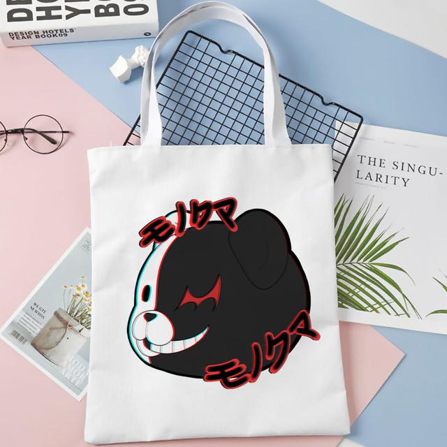 Danganronpa Сумка для покупок Холст Bolso Продуктовый Хлопок Сумка-шоппер Reciclaje Net Custom
