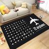 1 шт. Ковер с авиационной тематикой, взлетно-посадочная полоса самолета, для дома, мягкий коврик, детский игровой коврик, коврик для журнального столика, коврик для отдыха на балконе, придверный коврик, моющийся коврик