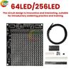 Светодиодный SMD Dot Matrix Рекламный Экран Красный Дисплей 64LED/256LED Электронный Набор Плата для Практики Сварки Компонентов SMT Детали для DIY