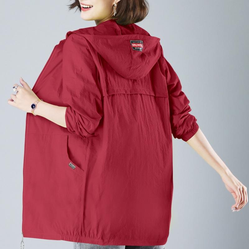 Женская куртка большого размера средней длины с капюшоном, повседневная ветрозащитная куртка для активного отдыха