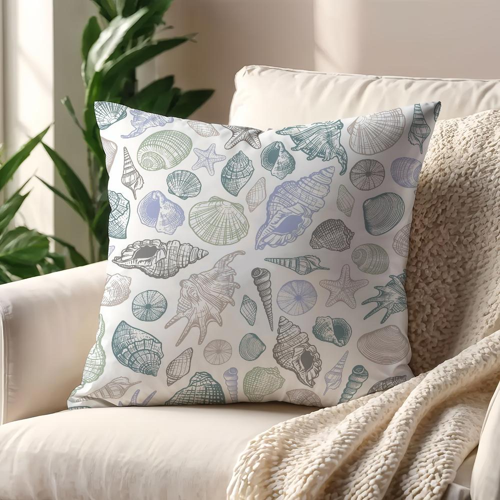 Seashell Starfish cushion cover For Pillow Printing Sofa Decoration Home Car Room Coffee Shop Office Nordic Simplicity