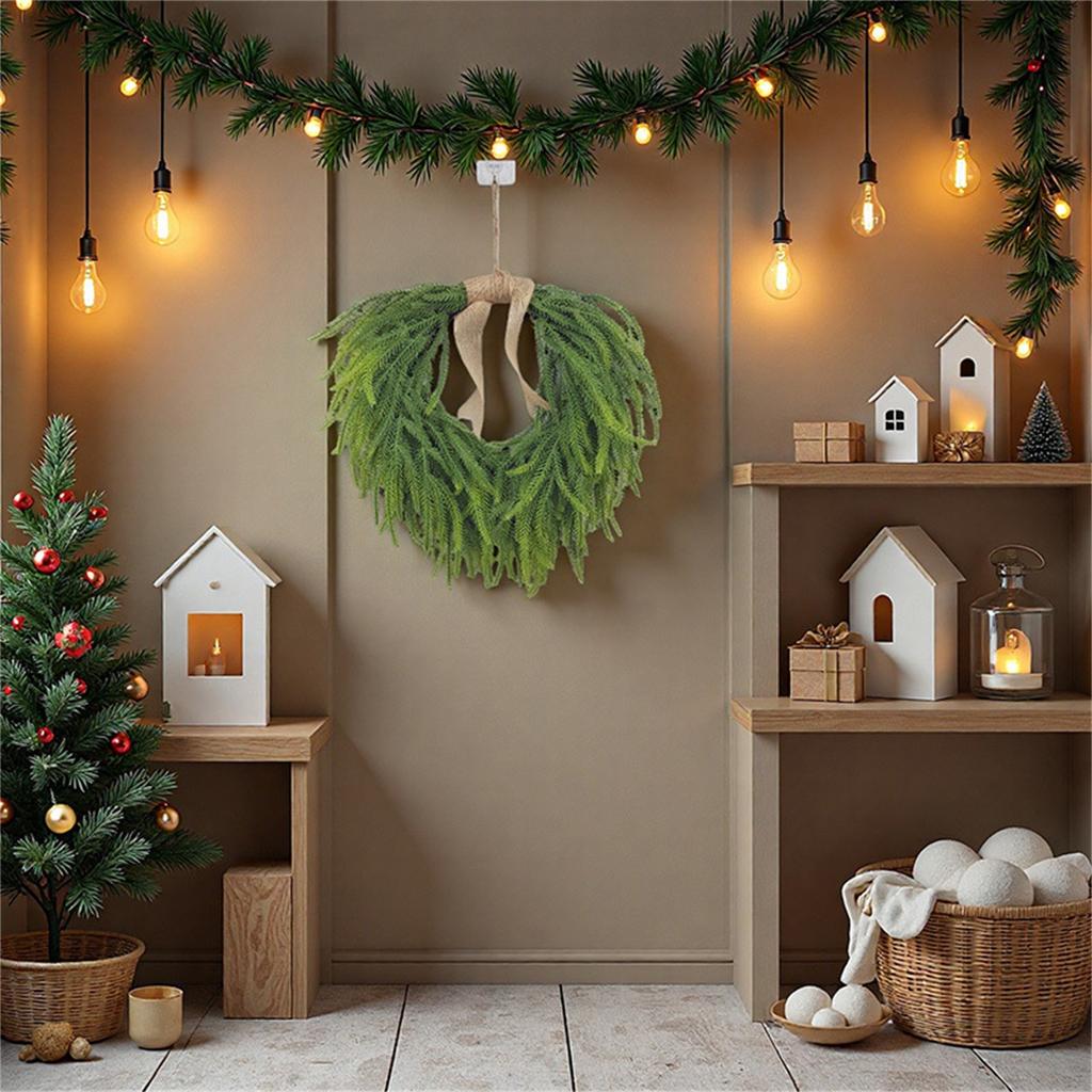 Simulation Heart-shaped Soft Rubber Ring Garland Pendant Christmas Holiday Outdoor Decoration