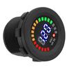 12V LED Digital Display Voltmeter Voltage Meter Gauge with 3 Color Indicators for Motorcycle Car Boat ATV UTV