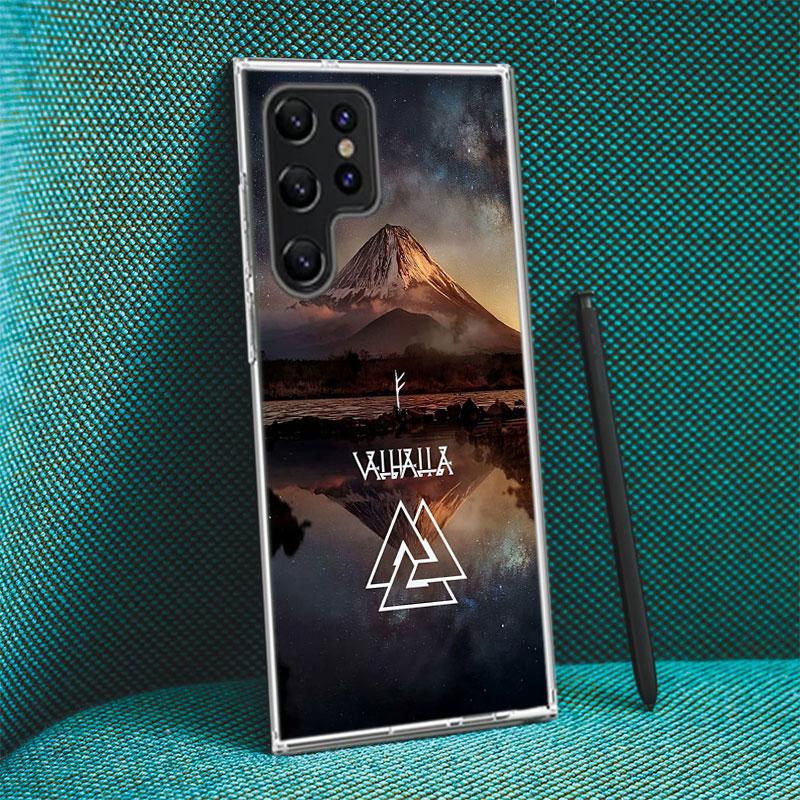 Nordic Norse Capa Phone Case For Samsung S26 Ultra S25 Edge Galaxy S23 S21 S20 S24 FE S22 S10 Plus Cover Clear TPU Shell Coque w