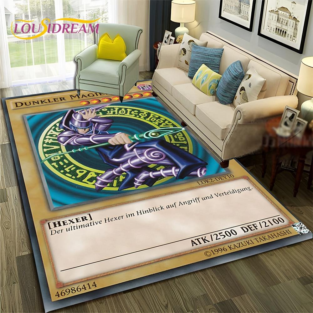 Коврик с рисунком аниме Yu-Gi-Oh MONSTER CARD для дома, гостиной, спальни, дивана, коврика, декор, детский коврик, нескользящий напольный коврик