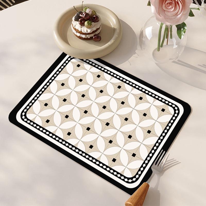 Non-Slip Diatomite Mat Dish Drainer Rug Kitchen Drain Pad Absorbent Coffee Mats Quick Drying Kitchen Rugs Sink Draining Mat