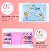 208pcs Children's Brush Watercolor Pen Set Gift Box Stationery Painting Set Gift
