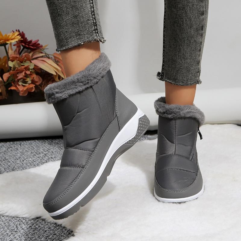 Модные женские ботинки на платформе 2024 года, зимняя теплая плюшевая женская обувь, водонепроницаемые нескользящие зимние ботинки для женщин, Zapatos De Mujer